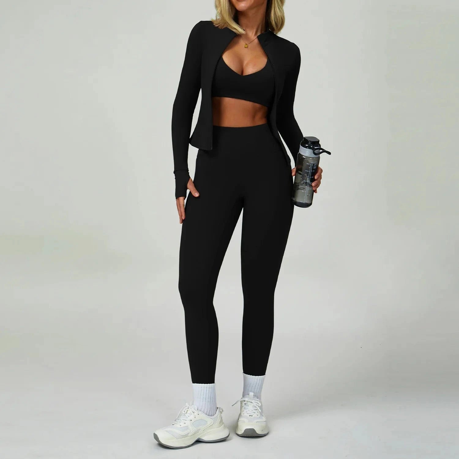 2 - 3PCS Yoga Suit Women Tracksuit - ShalayeFashion