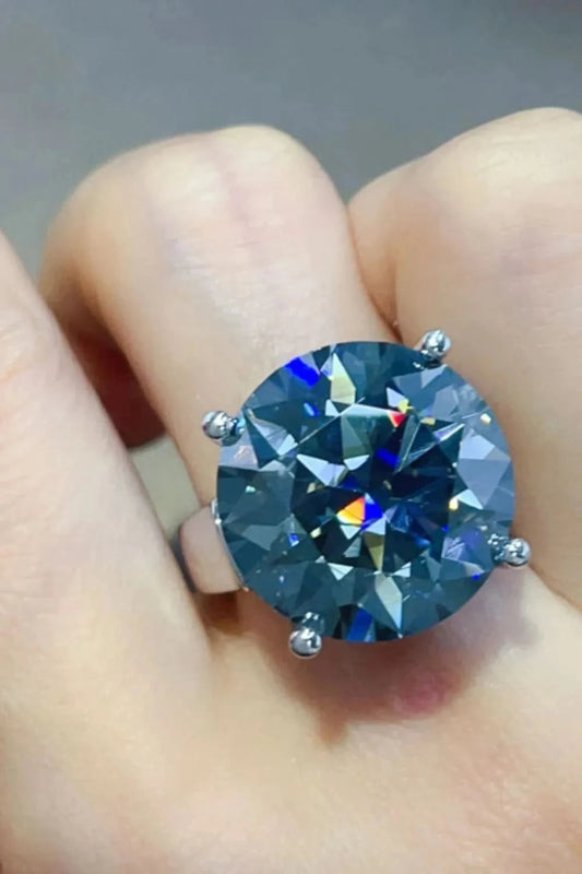 20 Carat Moissanite 925 Sterling Silver Ring - ShalayeFashion