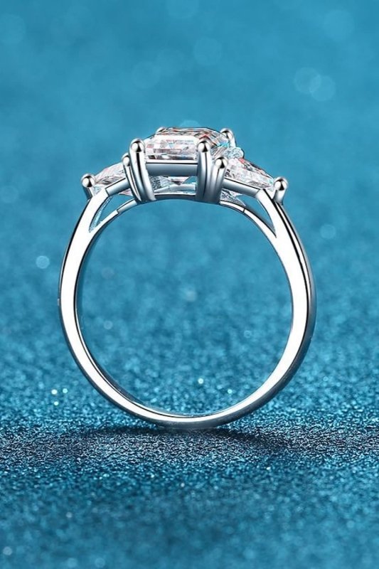 3 Carat Moissanite 925 Sterling Silver Rhodium - Plated Ring - ShalayeFashion