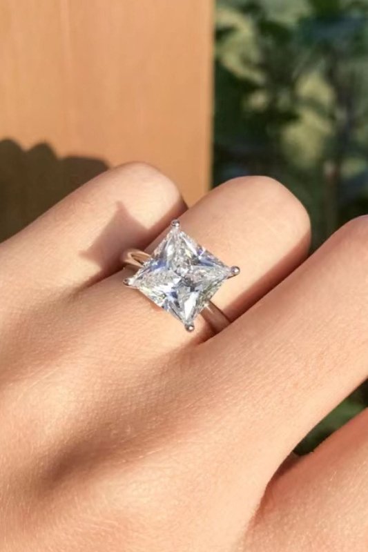 5 Carat Moissanite Solitaire Ring - ShalayeFashion