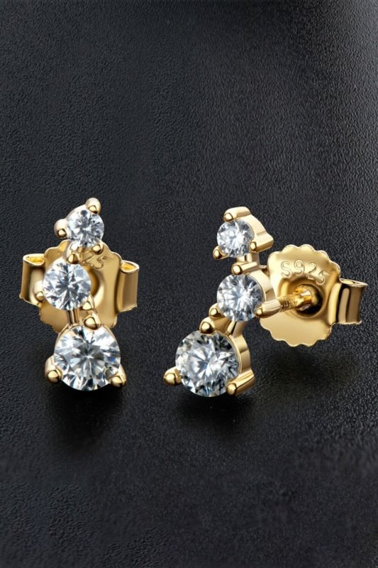 Adored Your Way Moissanite Stud Earrings - ShalayeFashion