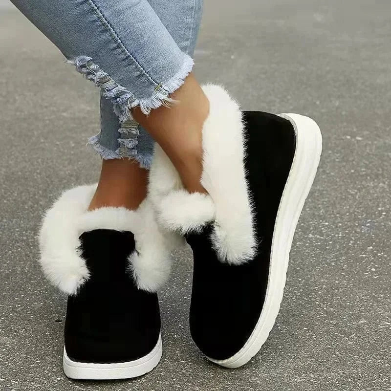 Ankle Boots Women Winter Plush Fur - ShalayeFashion