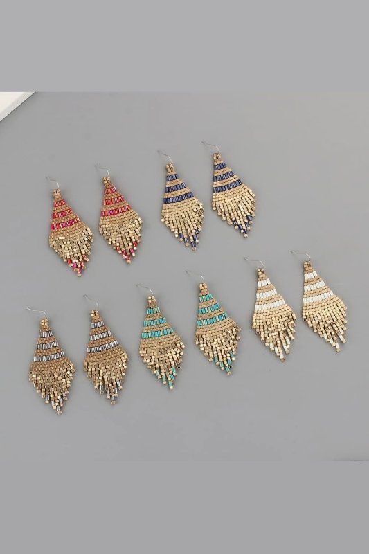 Beaded Dangle Earrings - ShalayeFashion