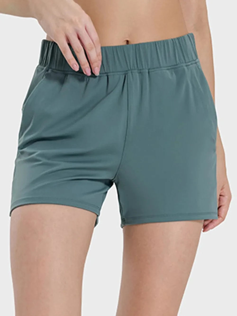 Millennia Elastic Waist Active Shorts - ShalayeFashion