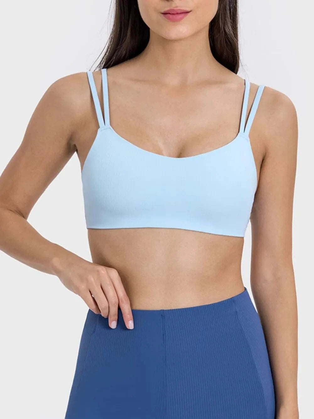 Millennia Scoop Neck Double Strap Active Cami - ShalayeFashion