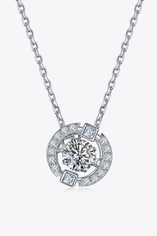 Moissanite Pendant Chain - Link Necklace - ShalayeFashion
