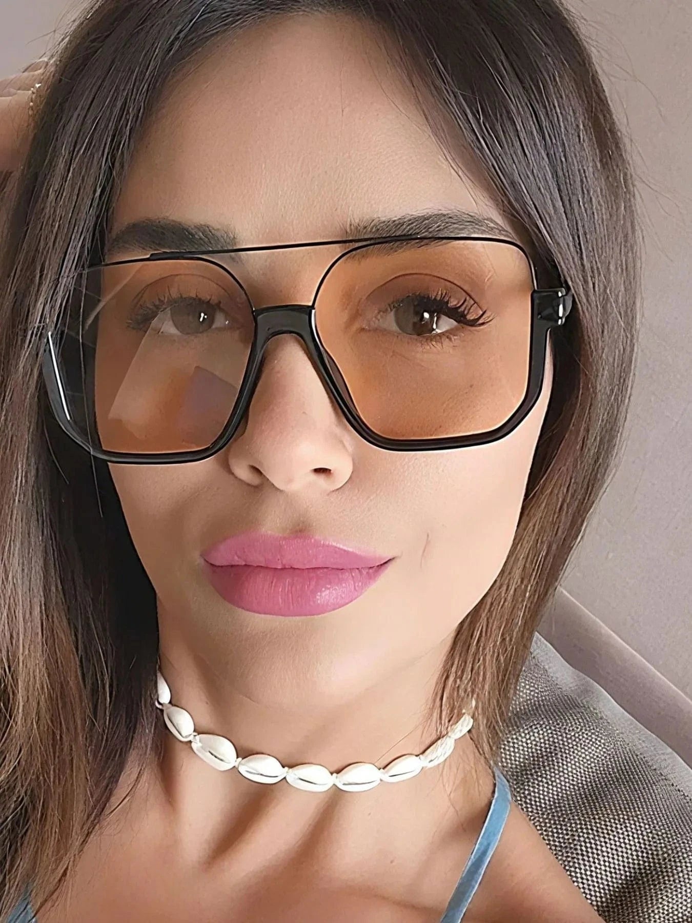 Oversized Square Frame Fashion Sunglasses - ShalayeFashion