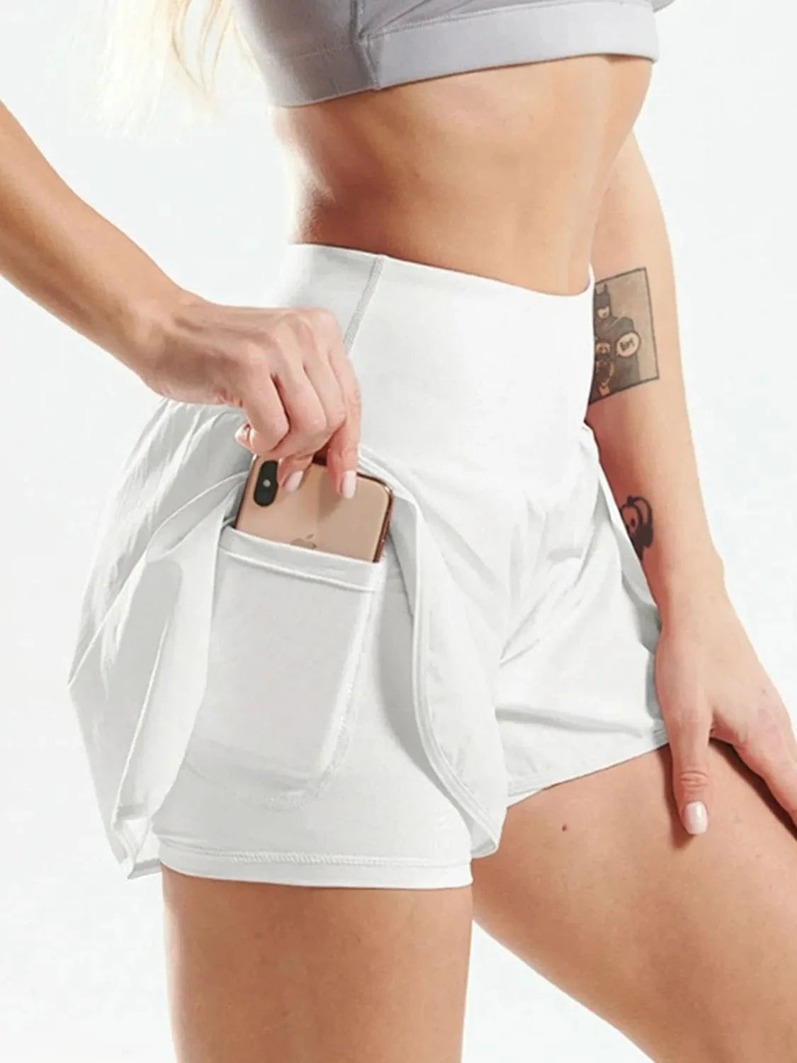 Pocketed High Waist Active Shorts - ShalayeFashion
