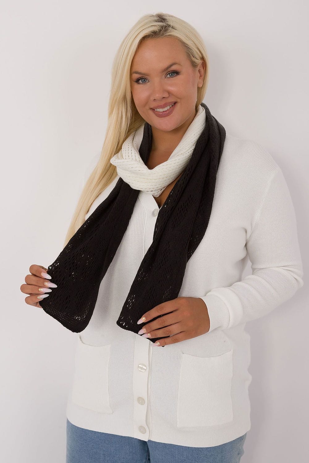 Women's Openwork Scarf Cotton Wool Long - ShalayeFashion