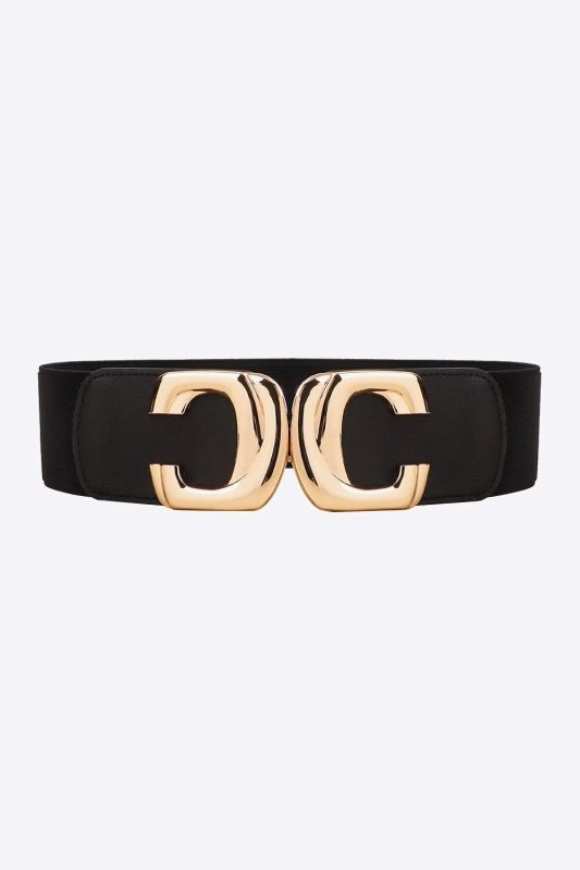 Zinc Alloy Buckle Elastic Wide Belt - ShalayeFashion
