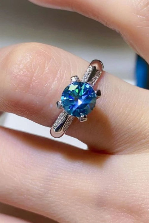 1 Carat Moissanite 4 - Prong Ring - ShalayeFashion