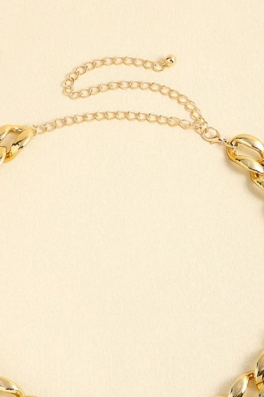1" Width Acrylic Curb Chain Belt - ShalayeFashion