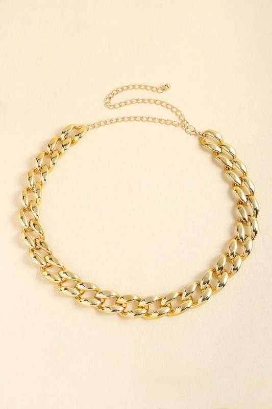 1" Width Acrylic Curb Chain Belt - ShalayeFashion