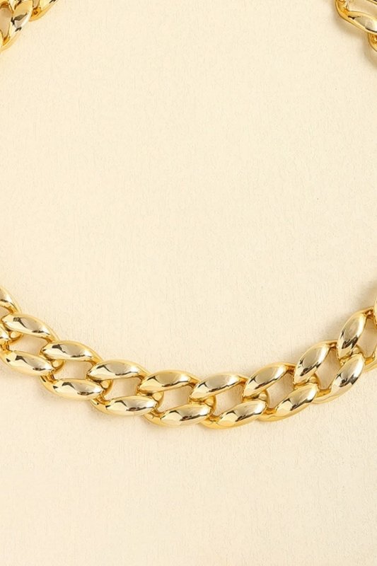 1" Width Acrylic Curb Chain Belt - ShalayeFashion