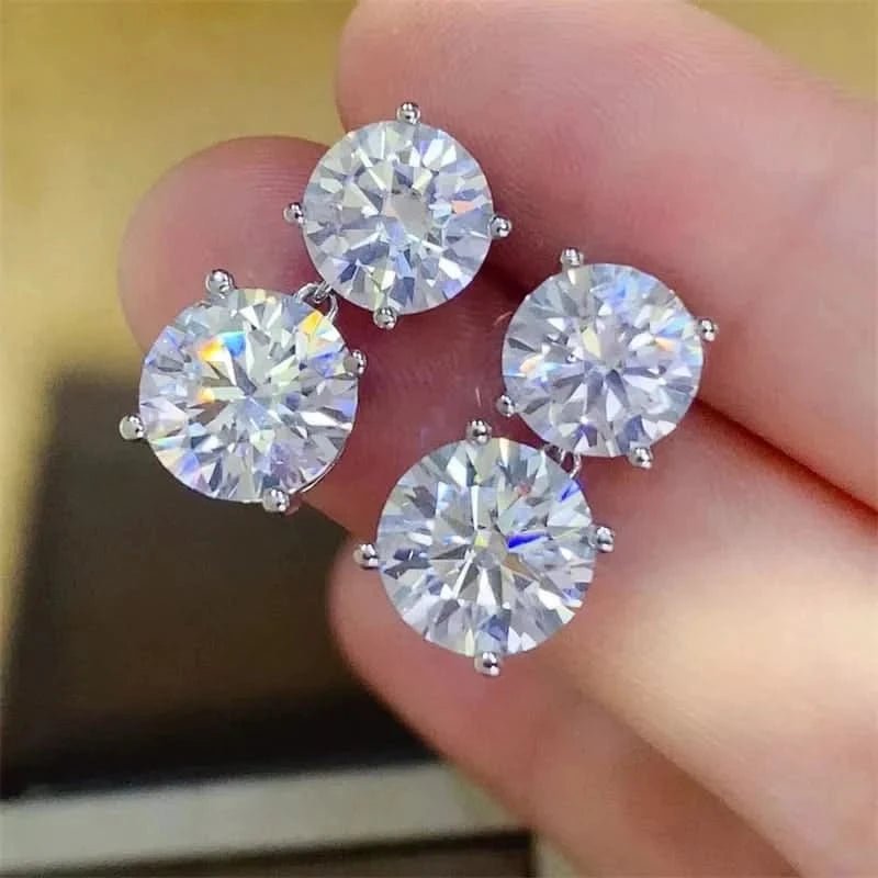 10 Carat Moissanite 925 Sterling Silver Earrings - ShalayeFashion