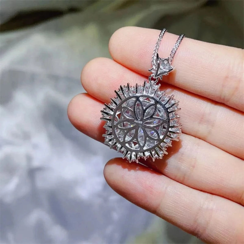 10 Carat Moissanite 925 Sterling Silver Necklace - ShalayeFashion