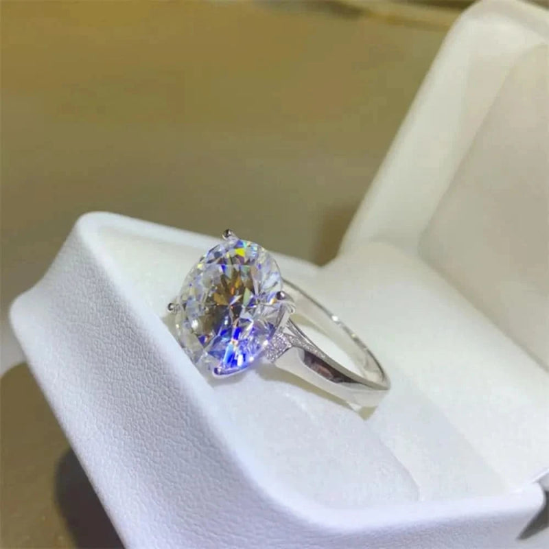 10 Carat Moissanite 925 Sterling Silver Ring - ShalayeFashion