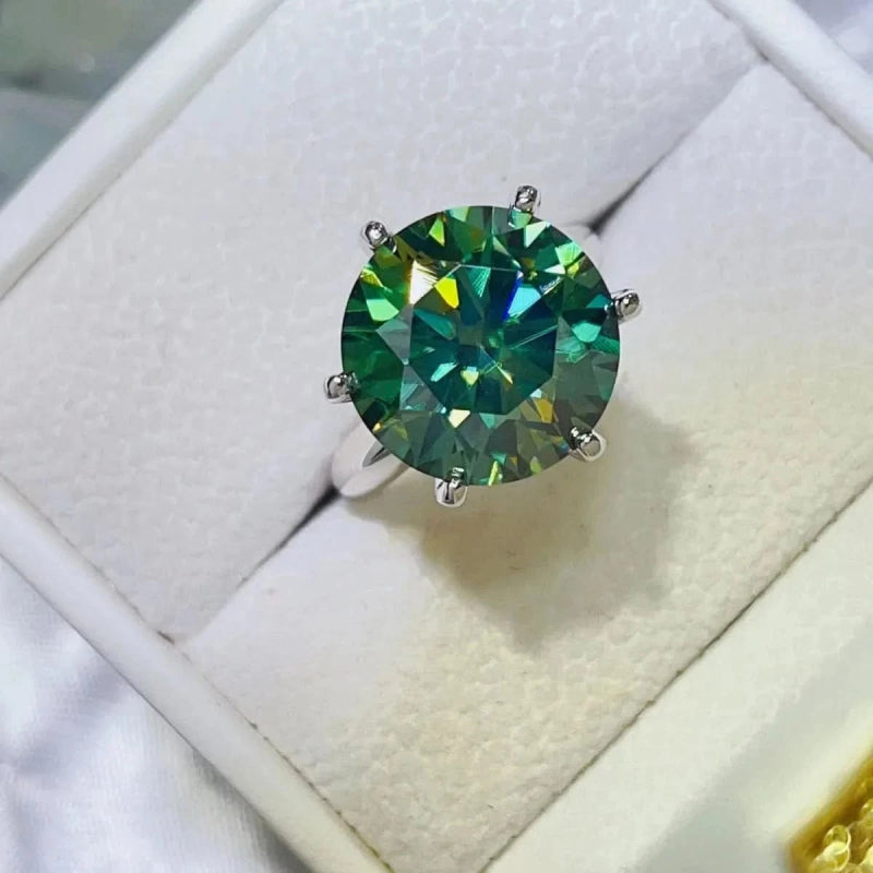 10 Carat Moissanite 925 Sterling Silver Ring - ShalayeFashion