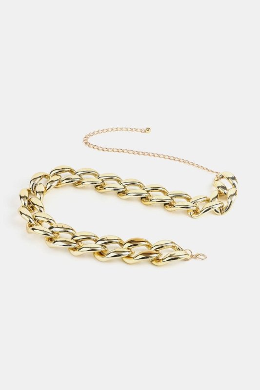 1.2" Width Acrylic Curb Chain Belt - ShalayeFashion