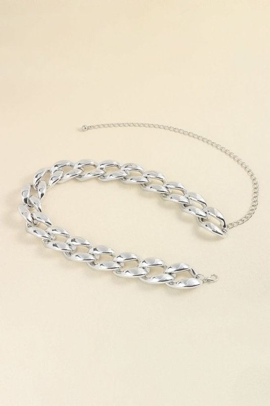 1.2" Width Acrylic Curb Chain Belt - ShalayeFashion