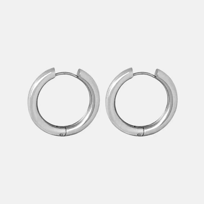 18K Gold - Plated Huggie Earrings - ShalayeFashion
