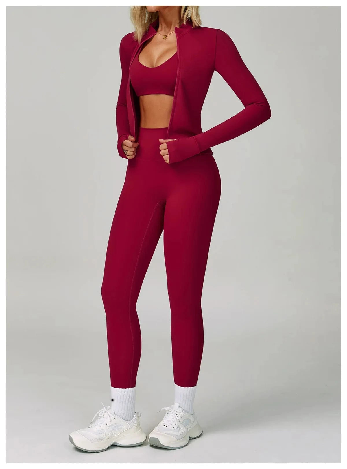 2 - 3PCS Yoga Suit Women Tracksuit - ShalayeFashion