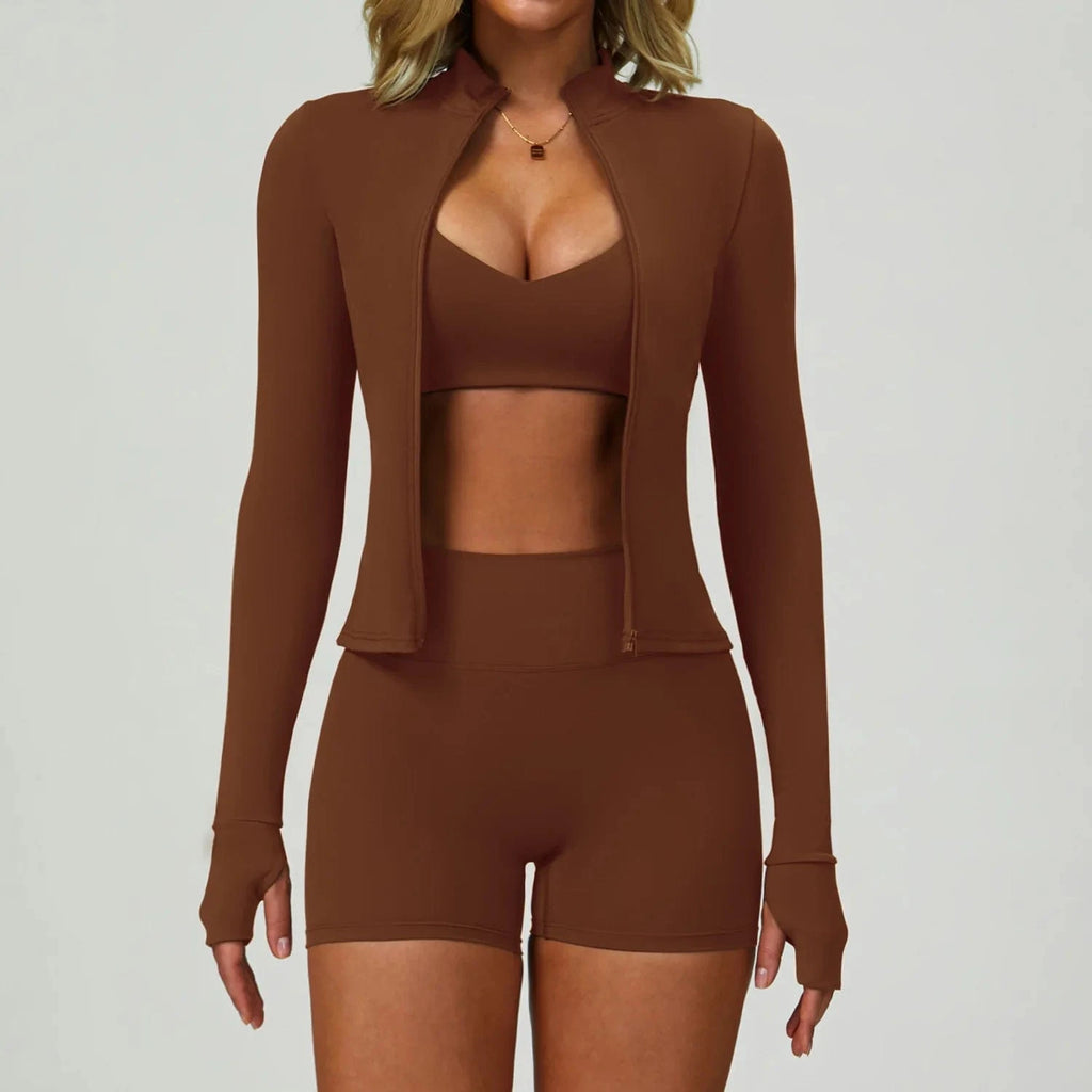 2 - 3PCS Yoga Suit Women Tracksuit - ShalayeFashion