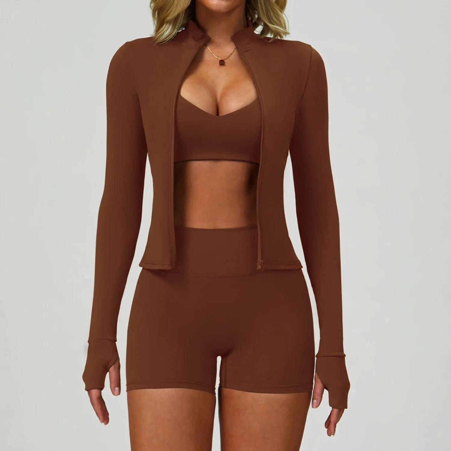2 - 3PCS Yoga Suit Women Tracksuit - ShalayeFashion