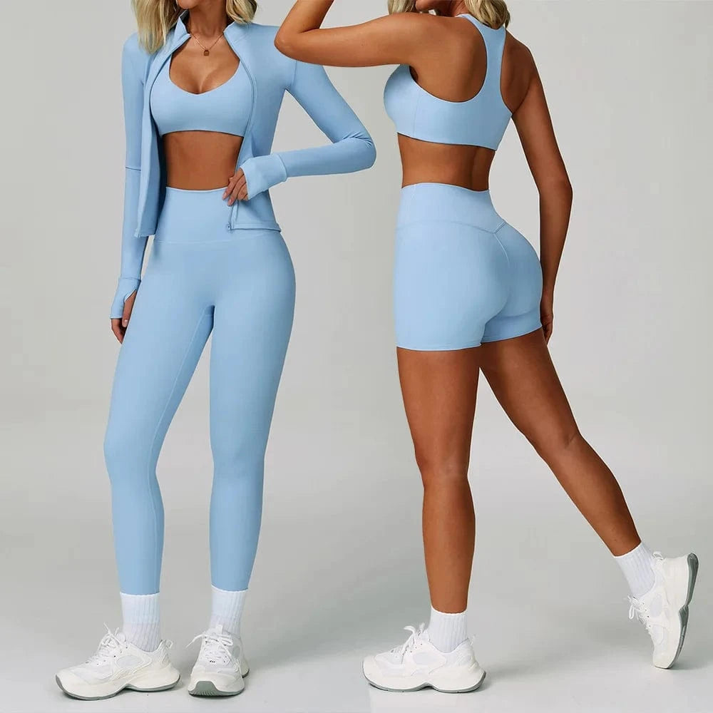 2 - 3PCS Yoga Suit Women Tracksuit - ShalayeFashion