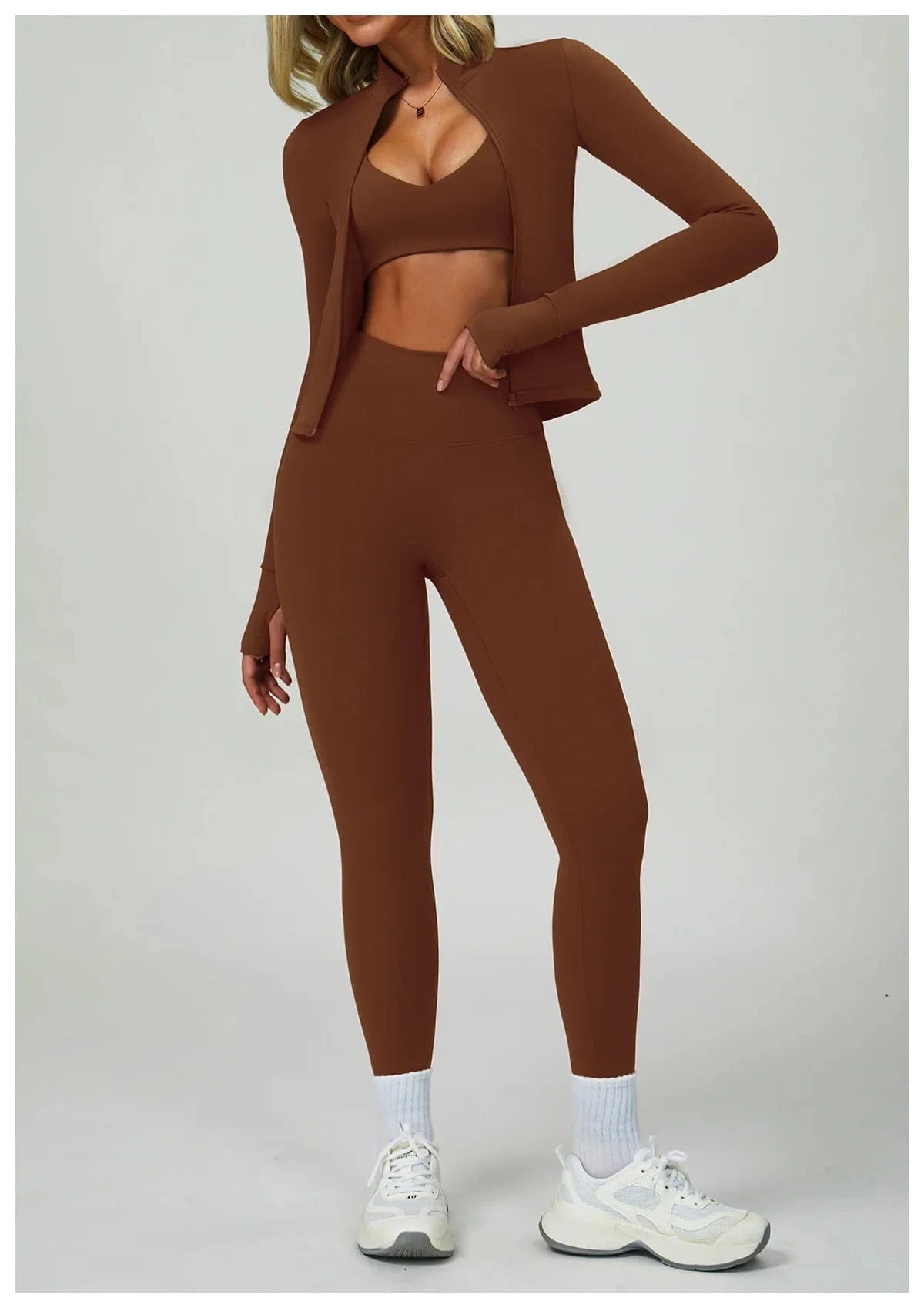 2 - 3PCS Yoga Suit Women Tracksuit - ShalayeFashion