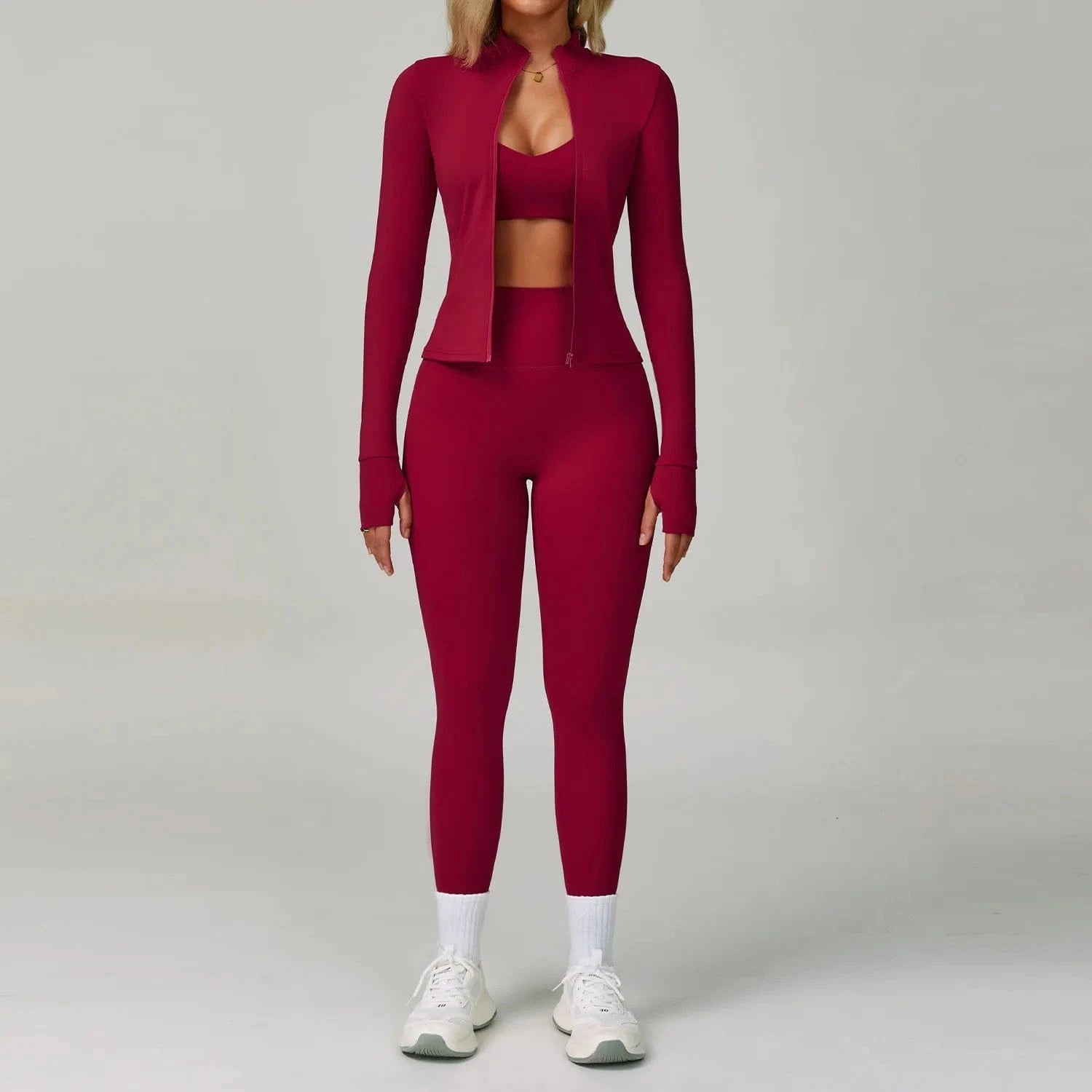 2 - 3PCS Yoga Suit Women Tracksuit - ShalayeFashion