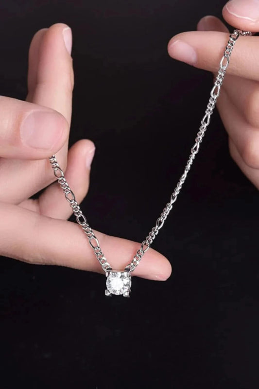 2 Carat Moissanite 925 Sterling Silver Pendant Necklace - ShalayeFashion
