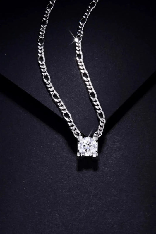 2 Carat Moissanite 925 Sterling Silver Pendant Necklace - ShalayeFashion