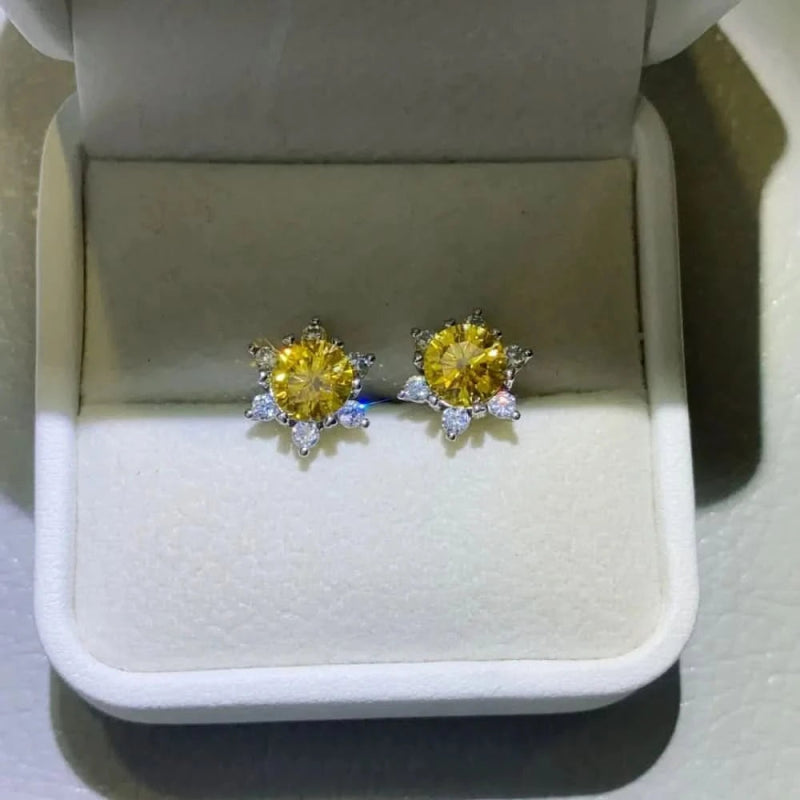 2 Carat Moissanite 925 Sterling Silver Stud Earrings - ShalayeFashion