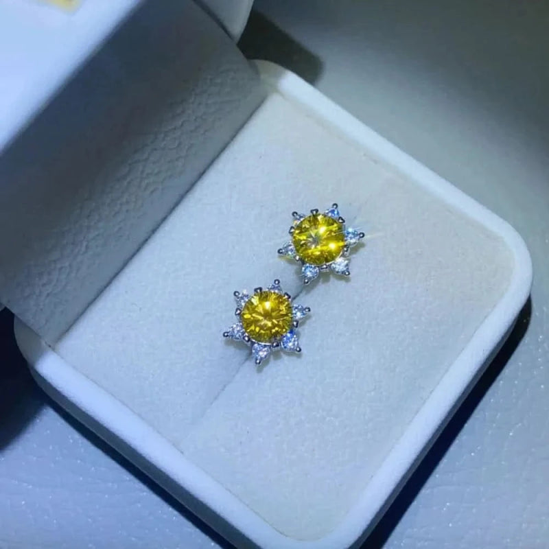 2 Carat Moissanite 925 Sterling Silver Stud Earrings - ShalayeFashion