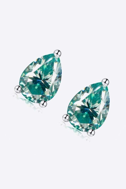 2 Carat Moissanite Teardrop Earrings - ShalayeFashion