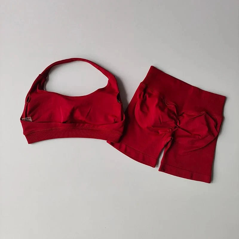 2 Pieces Yoga Suit Women Halter - ShalayeFashion
