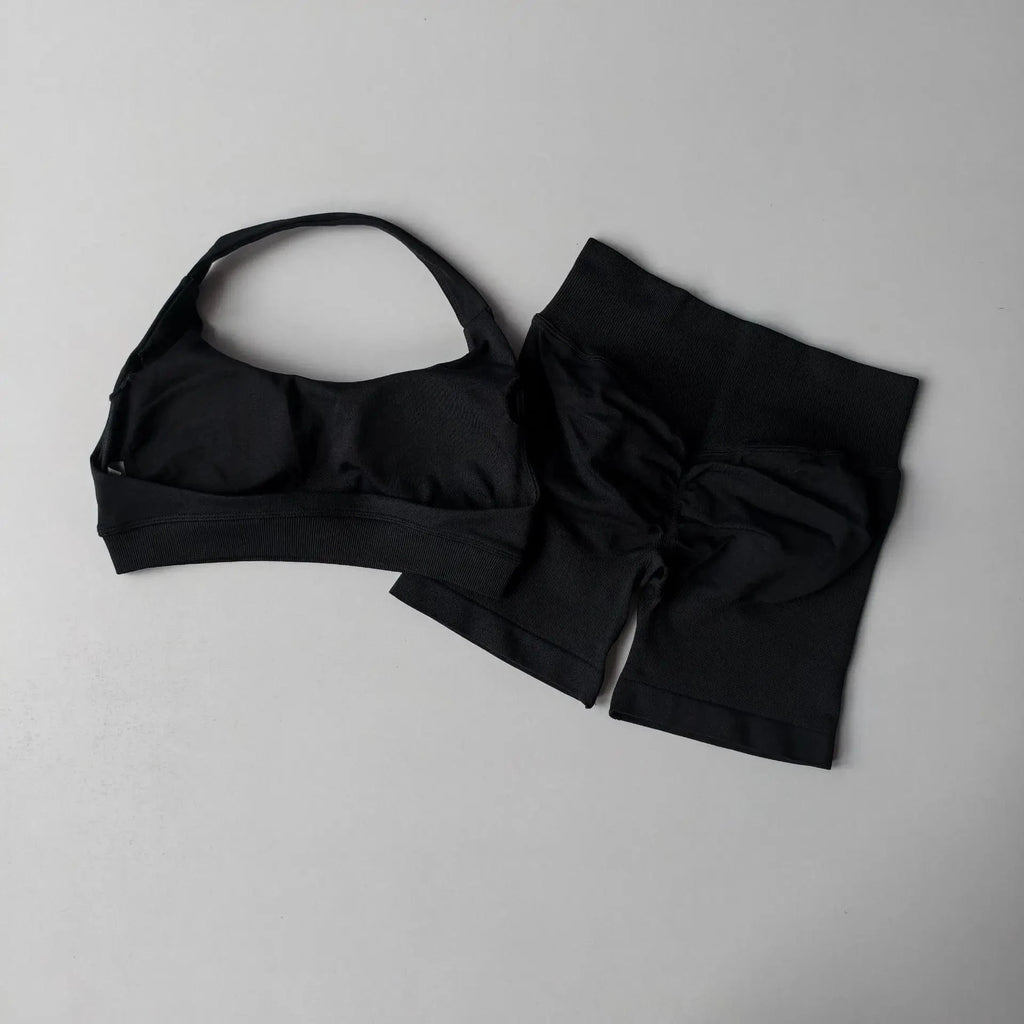 2 Pieces Yoga Suit Women Halter - ShalayeFashion