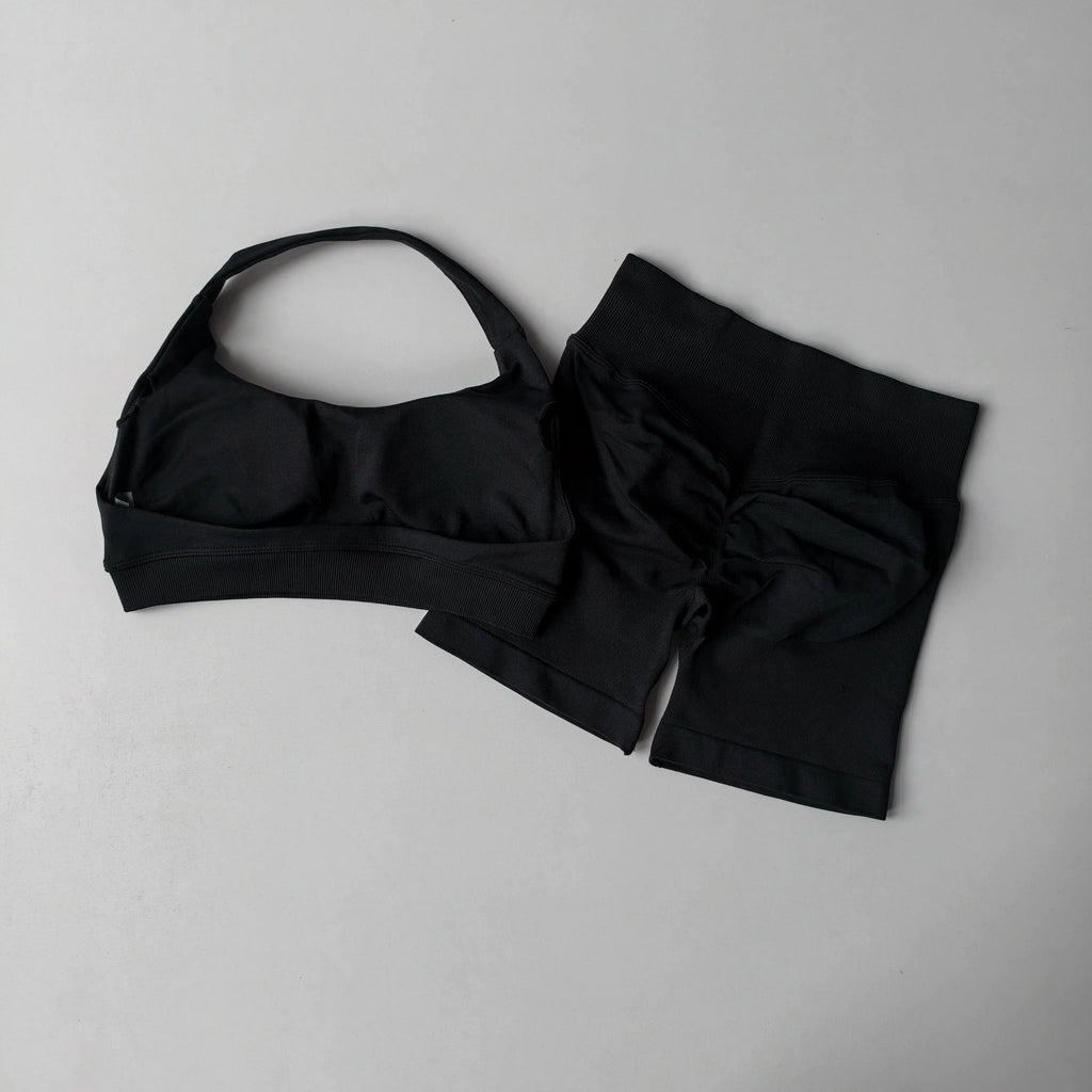 2 Pieces Yoga Suit Women Halter - ShalayeFashion