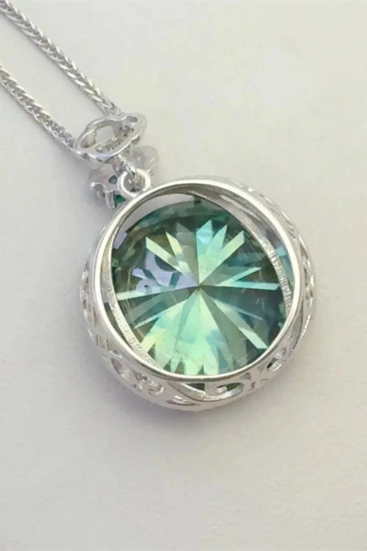 20 Carat Moissanite 925 Sterling Silver Pendant Necklace - ShalayeFashion