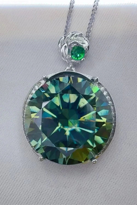 20 Carat Moissanite 925 Sterling Silver Pendant Necklace - ShalayeFashion