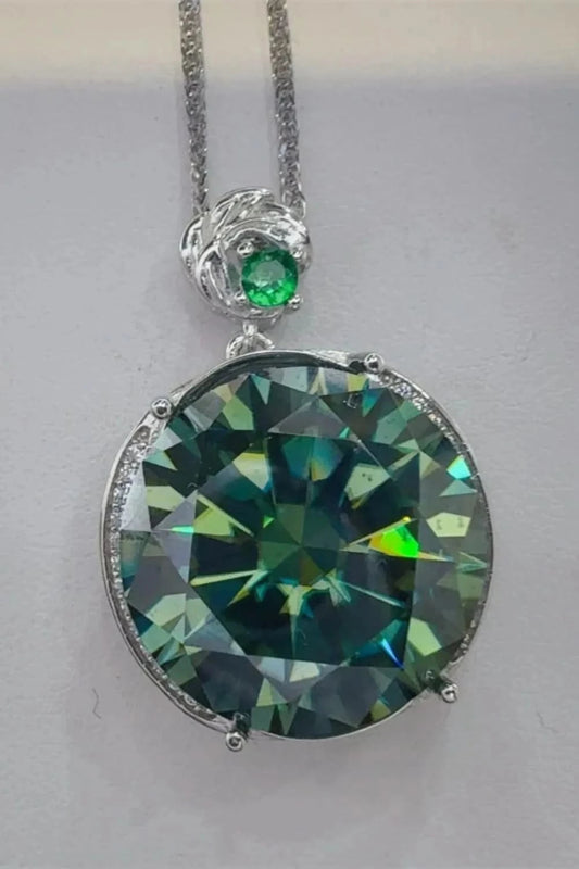 20 Carat Moissanite 925 Sterling Silver Pendant Necklace - ShalayeFashion