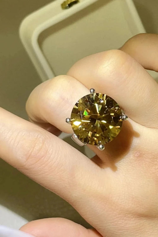 20 Carat Moissanite 925 Sterling Silver Ring - ShalayeFashion