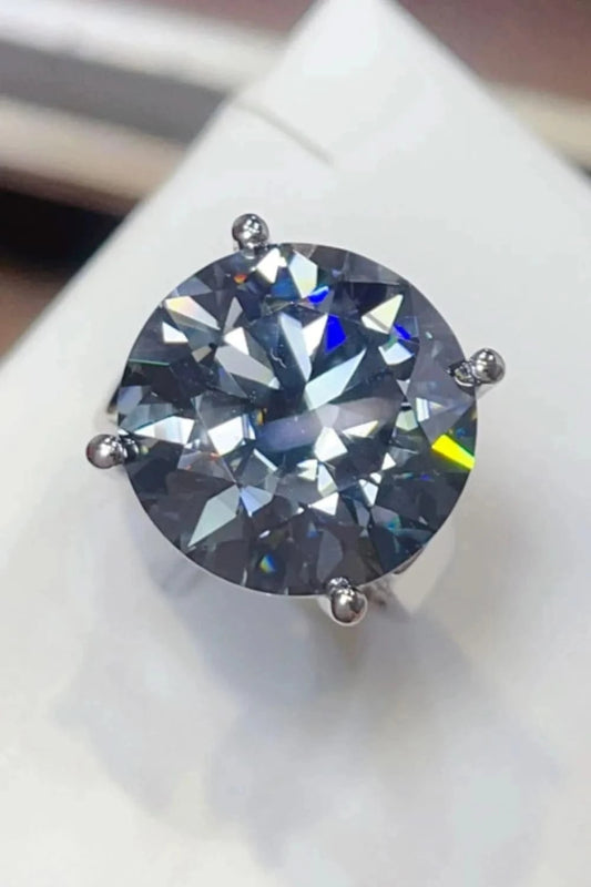 20 Carat Moissanite 925 Sterling Silver Ring - ShalayeFashion