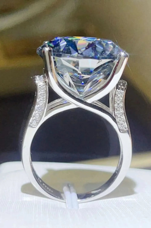 20 Carat Moissanite 925 Sterling Silver Ring - ShalayeFashion