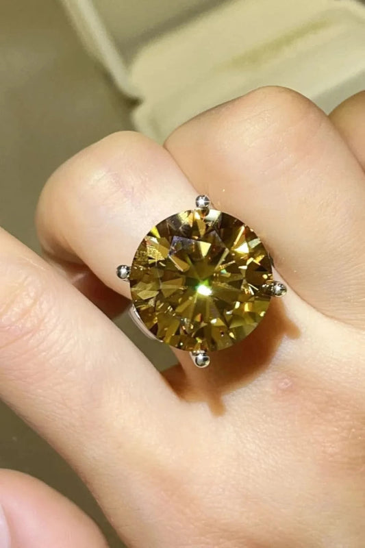 20 Carat Moissanite 925 Sterling Silver Ring - ShalayeFashion