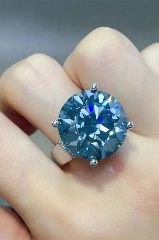 20 Carat Moissanite 925 Sterling Silver Ring - ShalayeFashion