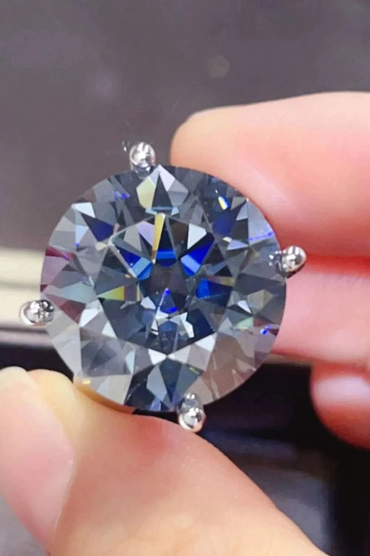 20 Carat Moissanite 925 Sterling Silver Ring - ShalayeFashion