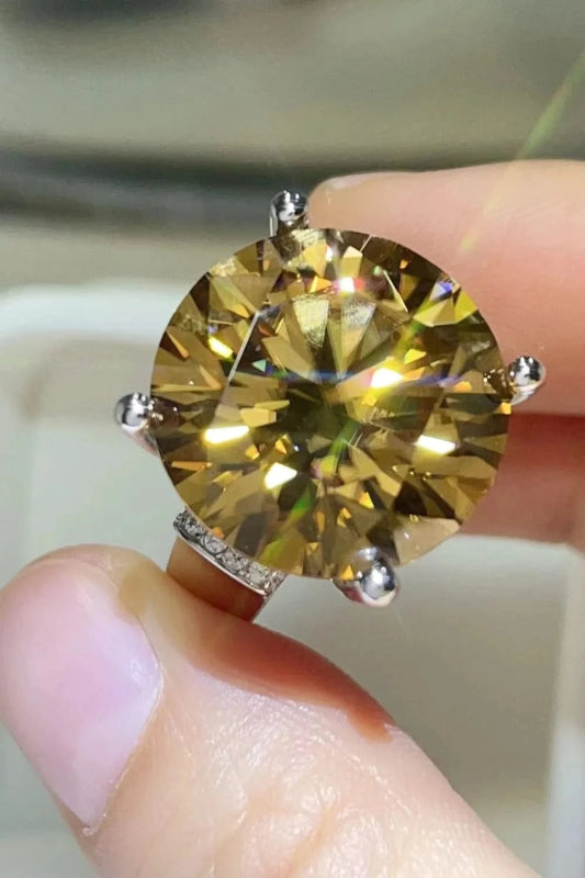 20 Carat Moissanite 925 Sterling Silver Ring - ShalayeFashion