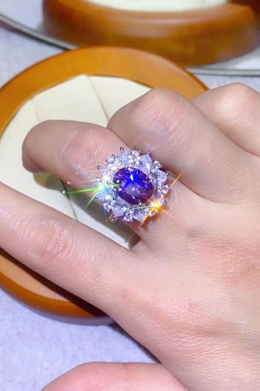 3 Carat Moissanite Platinum - Plated Ring - ShalayeFashion